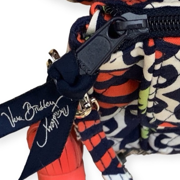 Vera Bradley Pushlock Wristlet Wallet Extra Keychains Retired Sun Valley - Picture 8 of 11